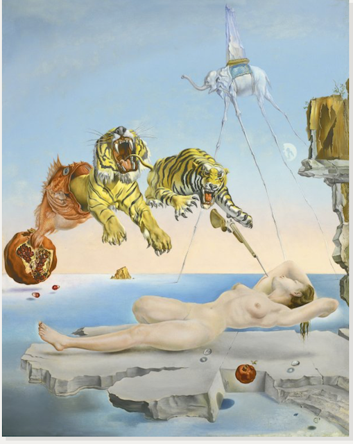 Salvador Dali picture Dream Caused by the Flight of a Bee around a Pomegranate a Second before Waking 1944