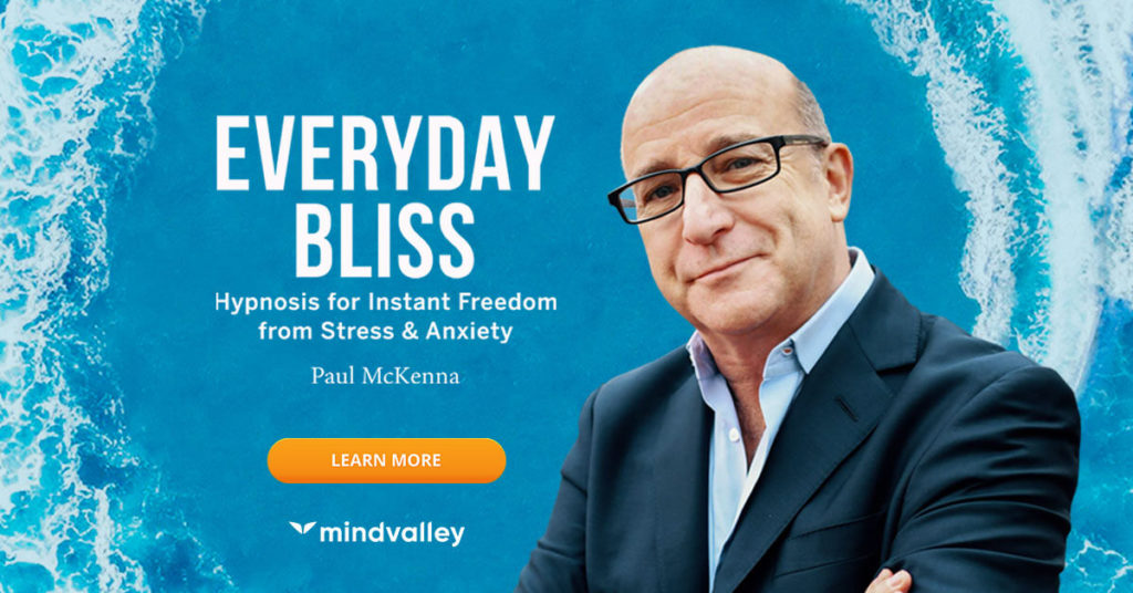 Reklama programu Mindvalley "Everyday Bliss".