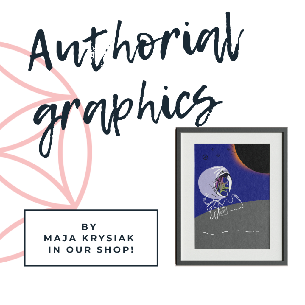 Advertising banner of Maja's illustrations.